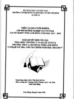 Giái quyết đơn tố cáo hiệu trưởng và kế toán trưởng trường THCS vi phạm về thu chi tài chính