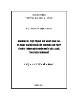 Nghiên cứu thực trạng sức khỏe sinh sản và đánh giá hiệu quả của mô hình can thiệp ở nữ vị thành niên huyện miền núi A Lưới, tỉnh Thừa Thiên Huế (FULL TEXT)