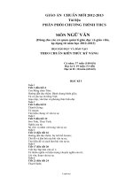 Giáo án Ngữ văn Lớp 6 - Năm học 2012-2013 (Chuẩn kiến thức kỹ năng)