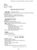 Giáo án Ngữ văn Lớp 6 - Tuần 10+11 - Năm học 2011-2012 - Vũ Trung Thu