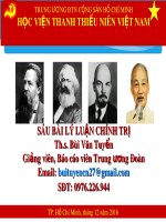 Bài giảng 6 bài lí luận chính trị - Chuyên đề 1: Chủ nghĩa Mác - Lênin, tư tưởng Hồ Chí Minh là nền tảng tư tưởng, cơ sở lý luận của cách mạng Việt Nam