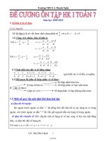 Đề cương ôn tập Toán 7 kì 1
