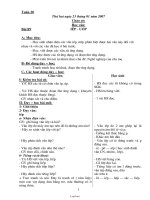 Giáo án tổng hợp Tuần 20 năm 2007 - Lớp 1