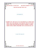 (Luận văn thạc sĩ) Nghiên cứu, đề xuất các giải pháp lựa chọn nhà thầu xây lắp cho dự án sử dụng vốn của ngân hàng thế giới (WB) do Sở nông nghiệp và phát triển nông thôn Phú Yên