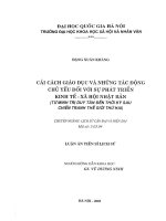 Cải cách giáo dục và những tác động chủ yếu đối với sự phát triển kinh tế xã hội nhật bản 