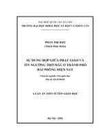 Sự dung hợp giữa phật giáo và tín ngưỡng thờ mẫu ở thành phố hải phòng hiện nay 