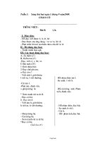 Giáo án Lớp 1 - Tuần 3-6 - Năm học 2008-2009