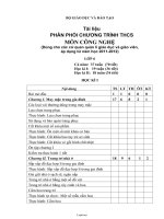 Tài liệu phân phối chương trình THCS môn Công nghệ 6