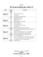 Giáo án Lớp 3 - Tuần 14 - Năm học 2009-2010 (Theo chuẩn kiến thức kỹ năng)