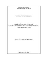 (Luận văn thạc sĩ) Nghiên cứu lưỡng cư, bò sát tại Khu bảo tồn Đông Húa Sáo, huyện Paksong, tỉnh ChămPaSắc, Lào