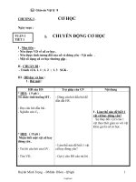 Giáo án Vật lí Lớp 8 - Chương trình cả năm - Huỳnh Minh Trọng