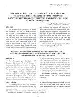 Đổi mới giảng dạy các môn Lý luận chính trị theo tinh thần Nghị quyết Đại hội Đảng lần thứ XII trong các trường cao đẳng, đại học ở nước ta hiện nay