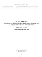 Tài liệu bồi dưỡng cán bộ quản lí và giáo viên về biên soạn đề kiểm tra, xây dựng thư viện câu hỏi và bài tập môn Ngữ văn cấp THCS