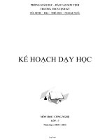 Giáo án Công nghệ 6 - Trường THCS Thượng Thôn - Hà Quảng - Cao Bằng