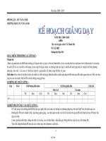 Kế hoạch giảng dạy Ngữ văn 7