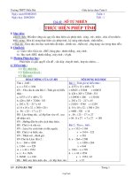 Giáo án tự chọn Toán 6 - Trường THPT Điền Hải