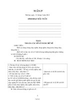 Giáo án tổng hợp Tuần thứ 27 - Lớp 3 năm học 2012