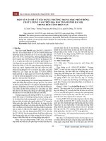 Một số vấn đề về xây dựng trường trung học phổ thông chất lượng cao trên địa bàn thành phố Hà Nội trong bối cảnh hiện nay