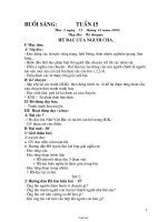 Giáo án Lớp 3 Tuần 15 - Buổi sáng - Trường Tiểu học Thị trấn Tây Sơn