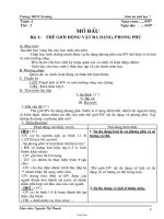 Giáo án Sinh học 7 kì 1 - Trường THCS Xi măng