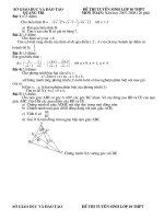 ĐỀ THI VAO THPT CÓ ĐÁP ÁN