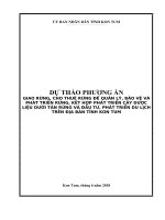 DỰ THẢO PHƯƠNG ÁN GIAO RỪNG, CHO THUÊ RỪNG ĐỂ QUẢN LÝ, BẢO VỆ VÀ PHÁT TRIỂN RỪNG, KẾT HỢP PHÁT TRIỂN CÂY DƯỢC LIỆU DƯỚI TÁN RỪNG VÀ ĐẦU TƯ, PHÁT TRIỂN DU LỊCH
