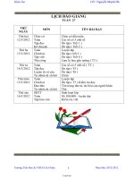 Giáo án Lớp 3 Tuần 27 - Trường Tiểu Học & THCS Cái Chiên