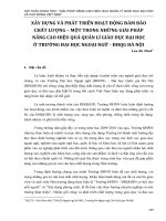 Xây dựng và phát triển hoạt động đảm bảo chất lượng - Một trong những giải pháp nâng cao hiệu quả quản lí giáo dục Đại học ở trường Đại học Ngoại ngữ, ĐHQG Hà Nội