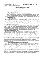 BẢN KIỂM ĐIỂM ĐẢNG VIÊN NĂM 2009