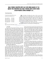 Quá trình chuyển đổi các mô hình quản lý và quản trị trường đại học trong bối cảnh cuộc cách mạng công nghiệp 4.0