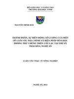 THÀNH PHẦN, SỰ BIẾN ĐỘNG SỐ LƯỢNG CỦA MỘT SỐ LOÀI SÂU HẠI CHÍNH VÀ BIỆN PHÁP HÓA HỌC PHÒNG TRỪ CHÚNG TRÊN CÂY LẠC. LUẬN VĂN THẠC SỸ NÔNG NGHIỆP