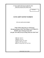 SÁNG KIẾN KINH NGHIỆM“Một số biện pháp nâng cao chất lượng bồi dưỡng thường xuyên cho giáo viên mầm non tại trường mầm non Lĩnh Nam”