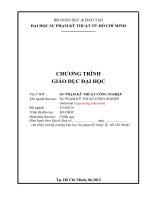 ĐẠI HỌC SƯ PHẠM KỸ THUẬT TP. HỒ CHÍ MINH- CHƯƠNG TRÌNH GIÁO DỤC ĐẠI HỌC. Tên CTĐT : SƯ PHẠM KỸ THUẬT CÔNG NGHIỆP