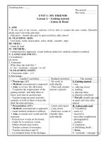 unit 1 my friends tiếng anh 8 sách cũ nguyễn xuân thiển thư viện giáo án điện tử