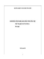 SƠ ĐỒ PHÂN TÍCH NGHỀ, BẢNG PHÂN TÍCH CÔNG VIỆC.Nghề: Công nghệ sản xuất ván nhân tạo