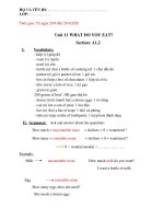 unit 11 what do you eat section a12