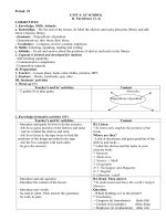 unit 4 at school tiếng anh 7 sách cũ nguyễn văn liệt thư viện giáo án điện tử