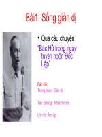Bài 1. Sống giản dị