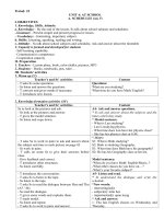 unit 4 at school tiếng anh 7 sách cũ nguyễn văn liệt thư viện giáo án điện tử