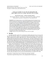 Năng lực tự học và các yếu tố ảnh hưởng tới phát triển năng lực tự học cho sinh viên sư phạm