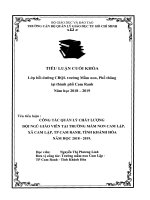 CÔNG TÁC QUẢN LÝ CHẤT LƯỢNG ĐỘI NGŨ GIÁO VIÊN TẠI TRƯỜNG MẦM NON