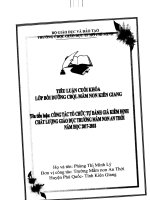 Công tác tổ chức tự đánh giá kiểm định chất lượng giáo dục ở trường mầm non