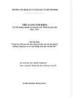 Công tác kiểm tra việc thực hiện giờ dạy của cán bộ quản lý trường THCS của phòng giáo dục và đào tạo