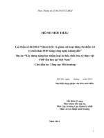 HỒ SƠ MỜI THẦU.Dự án “Xây dựng năng lực nhằm loại bỏ hóa chất bảo vệ thực vật POP tồn lưu tại Việt Nam”