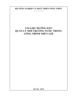 TÀI LIỆU HƯỚNG DẪN QUẢN LÝ MÔI TRƯỜNG NƯỚC TRONG CÔNG TRÌNH THỦY LỢI