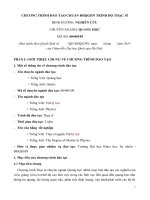 CHƯƠNG TRÌNH ĐÀO TẠO CHUẨN ĐHQGHN TRÌNH ĐỘ THẠC SĨ ĐỊNH HƯỚNG: NGHIÊN CỨU CHUYÊN NGÀNH: QUANG HỌC