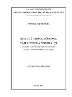 Bùa chú trong đời sống tâm linh của người việt nghiên cứu trường hợp xã ngũ kiên huyện vĩnh tường tỉnh vĩnh phúc 