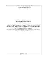 HƯỚNG DẪN KỸ THUẬT VỀ QUAN TRẮC, ĐÁNH GIÁ Ô NHIỄM VÀ RỦI RO MÔI TRƯỜNGDO DƯ LƯỢNG MỘT SỐ CHẤT Ô NHIỄM HỮU CƠ KHÓ PHÂN HỦY SỬ DỤNG TRONG NÔNG NGHIỆP