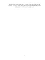 NÂNG CAO CHẤT LƯỢNG DẠY VÀ HỌC MÔN GIÁO DỤC QUỐC PHÒNG  AN NINH Ở TRƯỜNG TRUNG HỌC PHỔ THÔNG