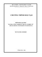 TRÌNH ĐÀO TẠO TRÌNH ĐỘ: ĐẠI HỌC NGÀNH: CƠNG NGHỆ KỸ THUẬT CƠ ĐIỆN TỬ (MECHATRONIC ENGINEERING TECHNOLOGY)